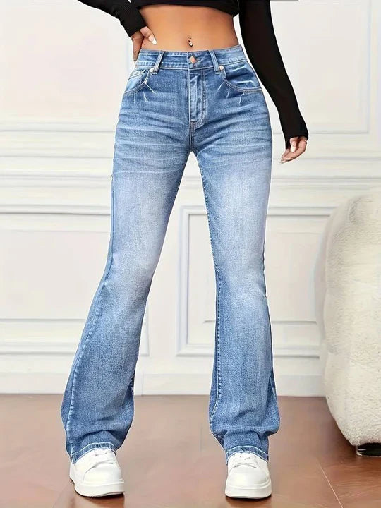 VIOLA - High-waisted flared jeans voor dames