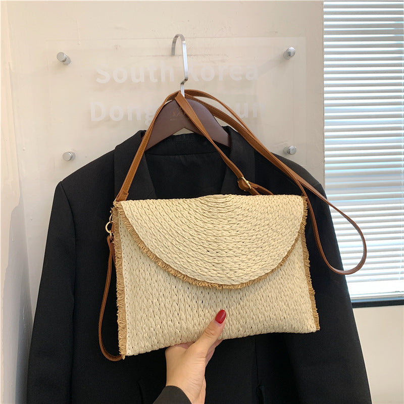 Handgemaakte geweven strandtas voor dames – Solenya BeachWeave - Glamorix