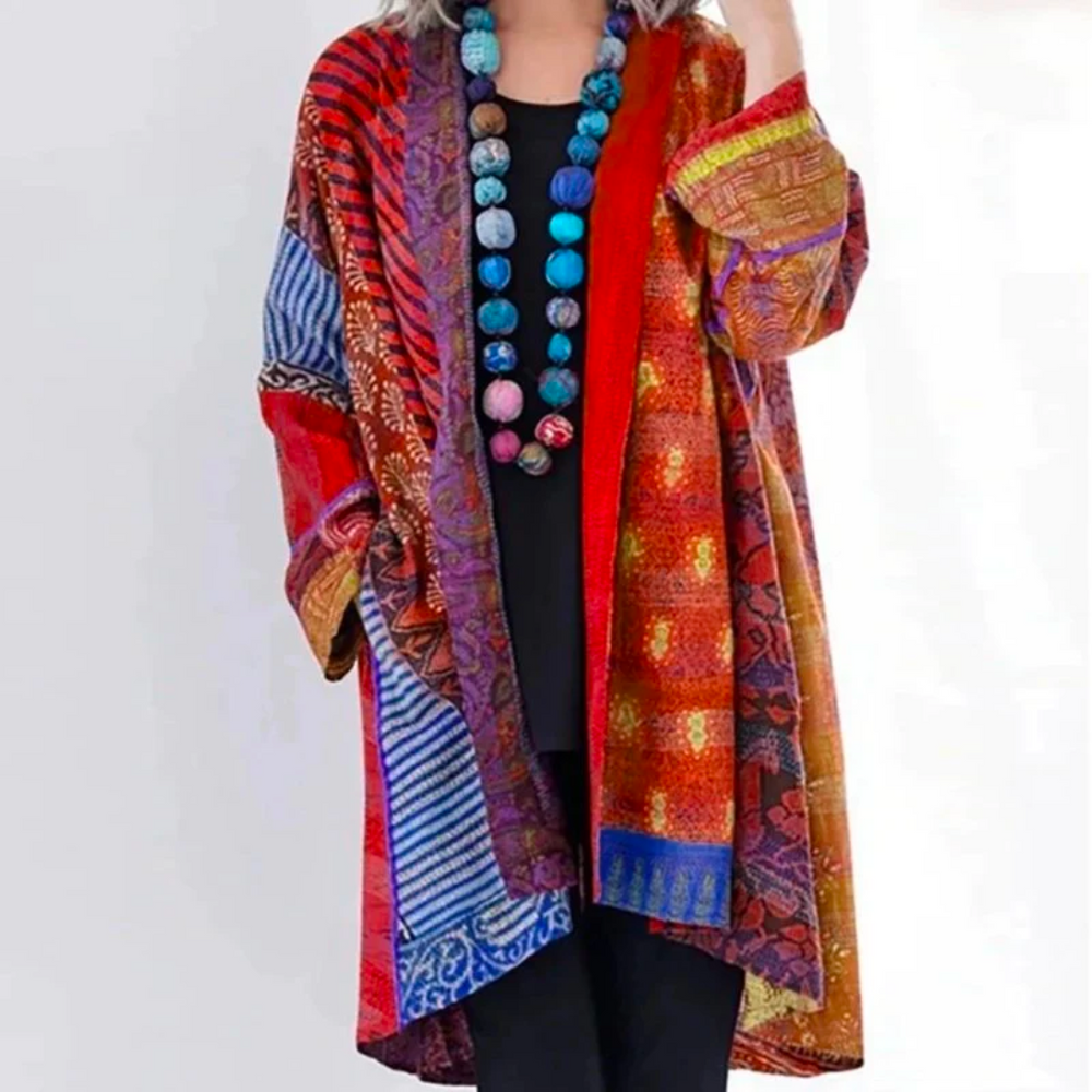 ISLA - Patchwork bohemien kimono-vest voor dames