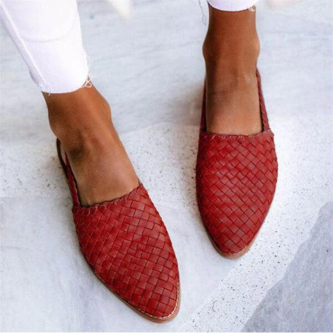 Elegante geweven slingback ballerina's voor dagelijks comfort – BELINDA