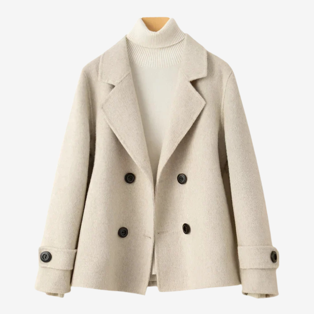 ELARA - Klassieke korte wollen jas voor een elegante look