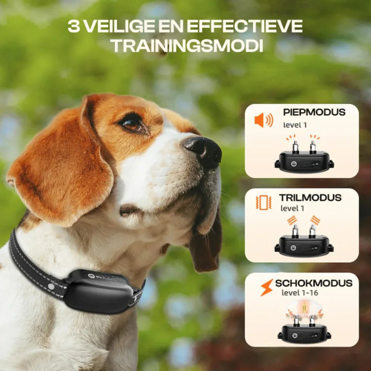 Waterdichte honden trainingshalsband met afstandsbediening en 1000m bereik – CANITRA SmartTrain - Glamorix
