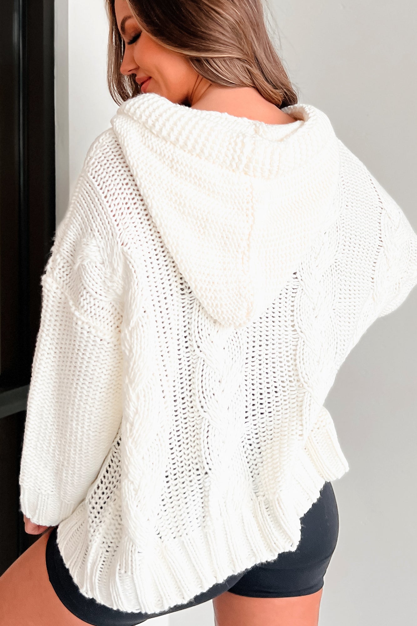 HOODTEXTURE - Moderne Pullover met Capuchon en Gestructureerd Patroon