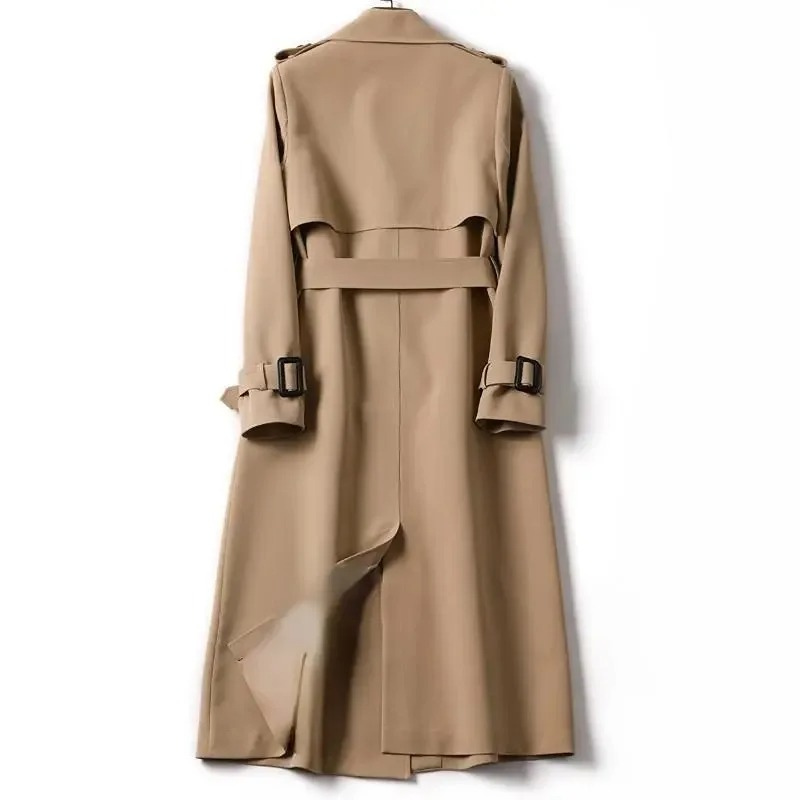 EVELYN - Lange trenchcoat met dubbele knoopsluiting en ceintuur voor dames