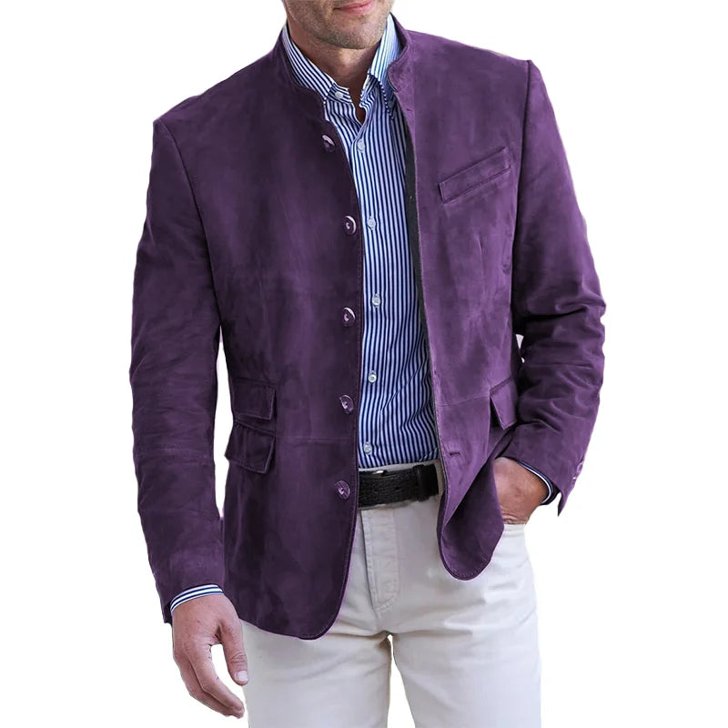 Heren colbert met opstaande kraag en knoopsluiting – LORANDO BLAZER - Glamorix
