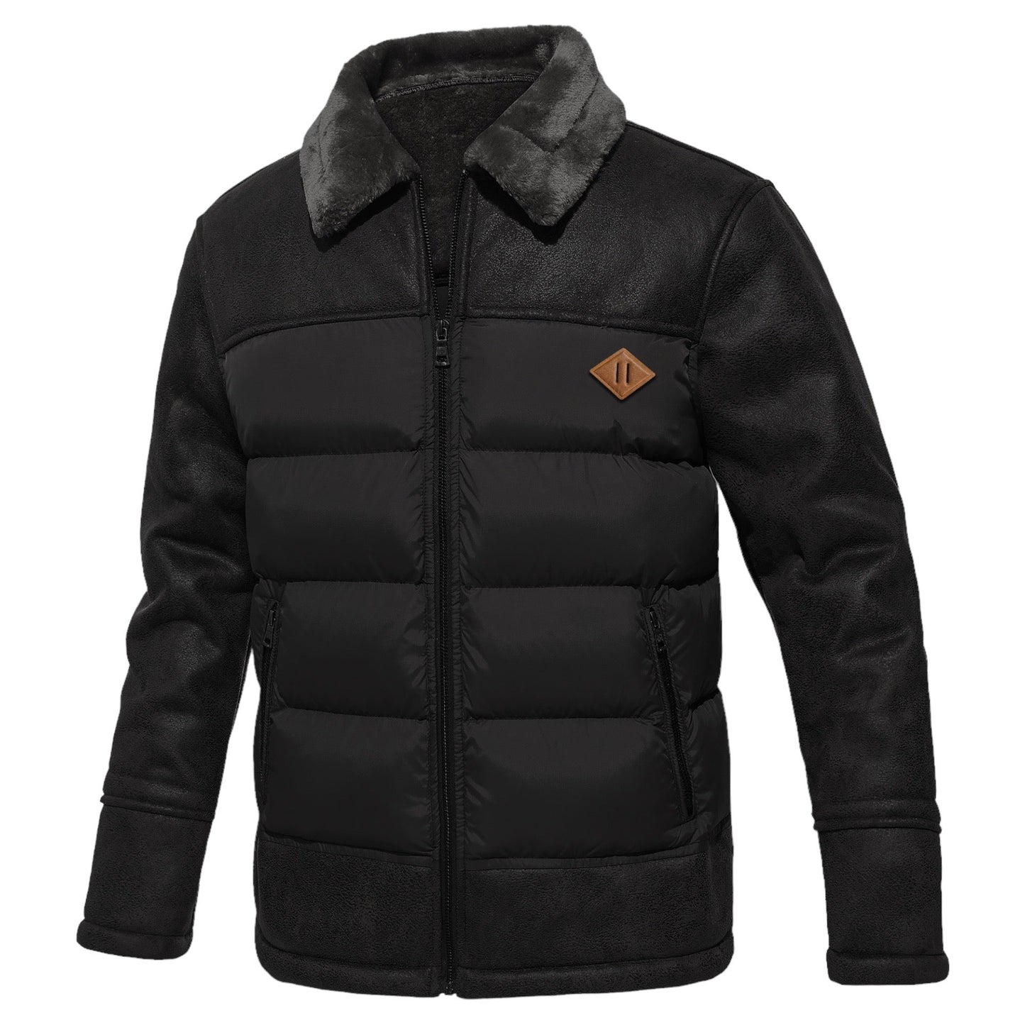 NOVA – Casual heren pufferjack met fleecevoering voor ultieme warmte en stijl