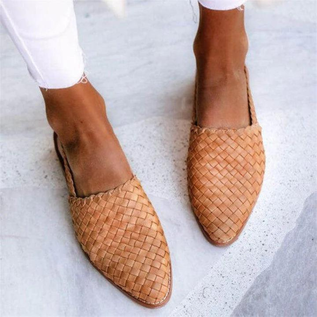 Elegante geweven slingback ballerina's voor dagelijks comfort – BELINDA