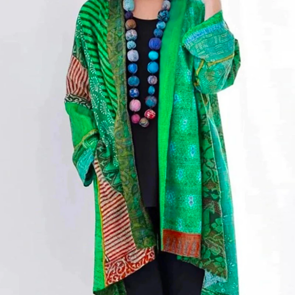 ISLA - Patchwork bohemien kimono-vest voor dames