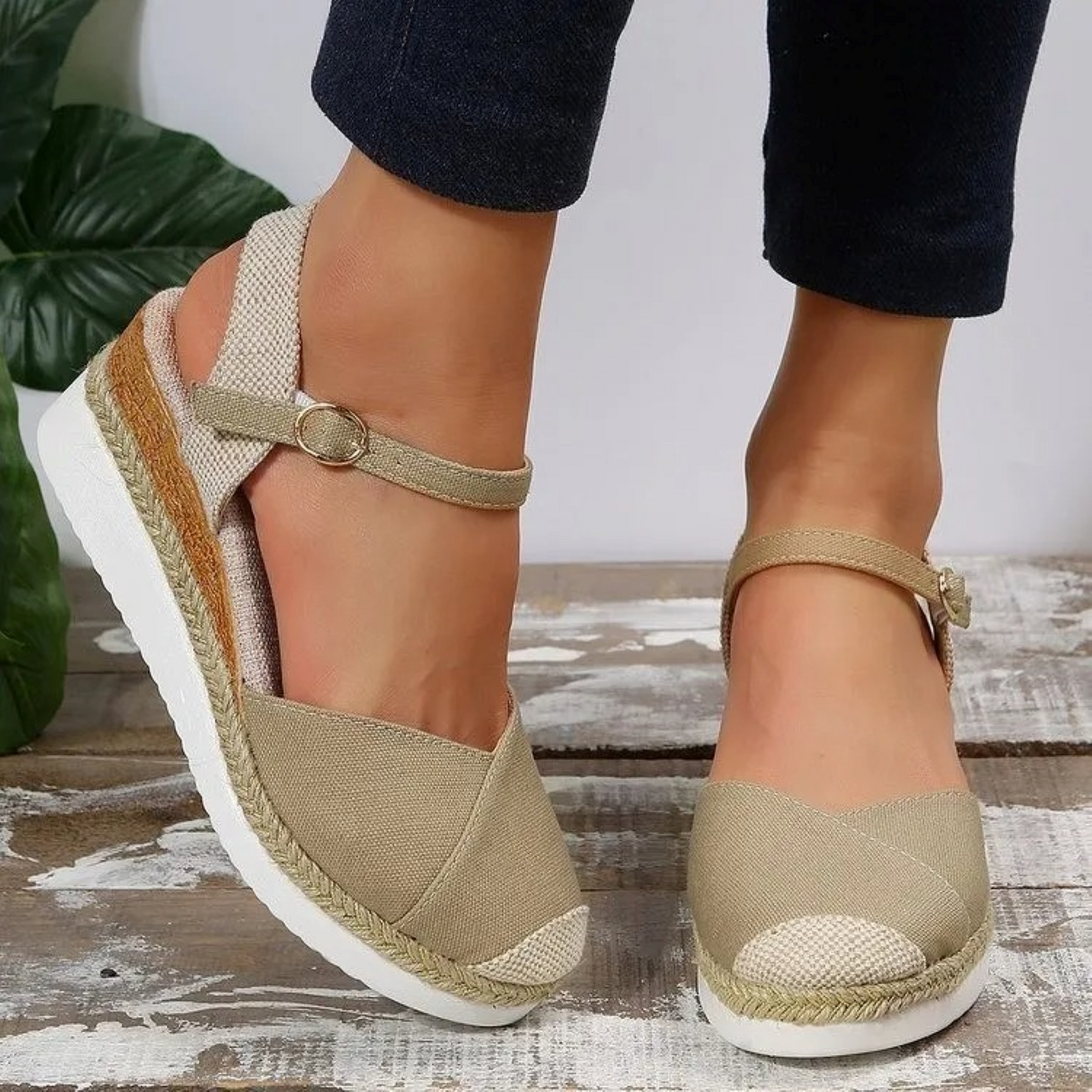 Damessandalen met gespsluiting en comfortabel voetbed – SERENA STRAP - Glamorix
