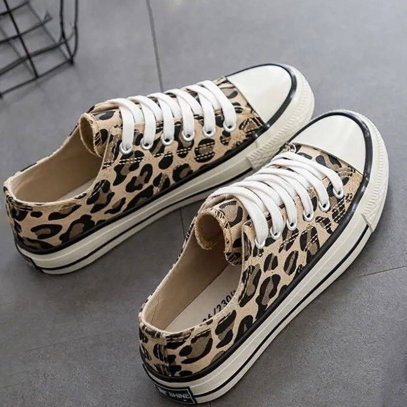 Dames canvas sneakers met plateauzool – ADELLE LIFT - Glamorix