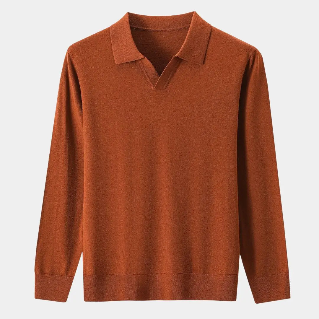 Comfortabele heren V-hals trui met klassieke pasvorm – EDRIAN - Glamorix