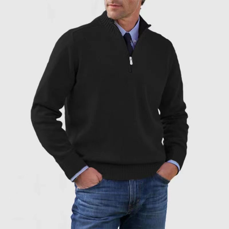 Lilon - Nonchalante herensweater met halve rits - Glamorix