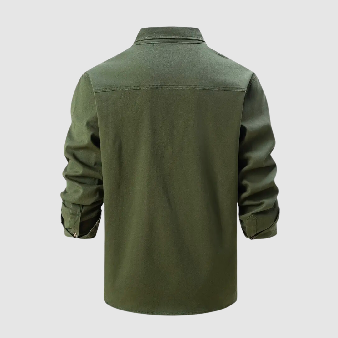 ARLO - Utility shirt met lange mouwen en knoopsluiting voor een stoere look