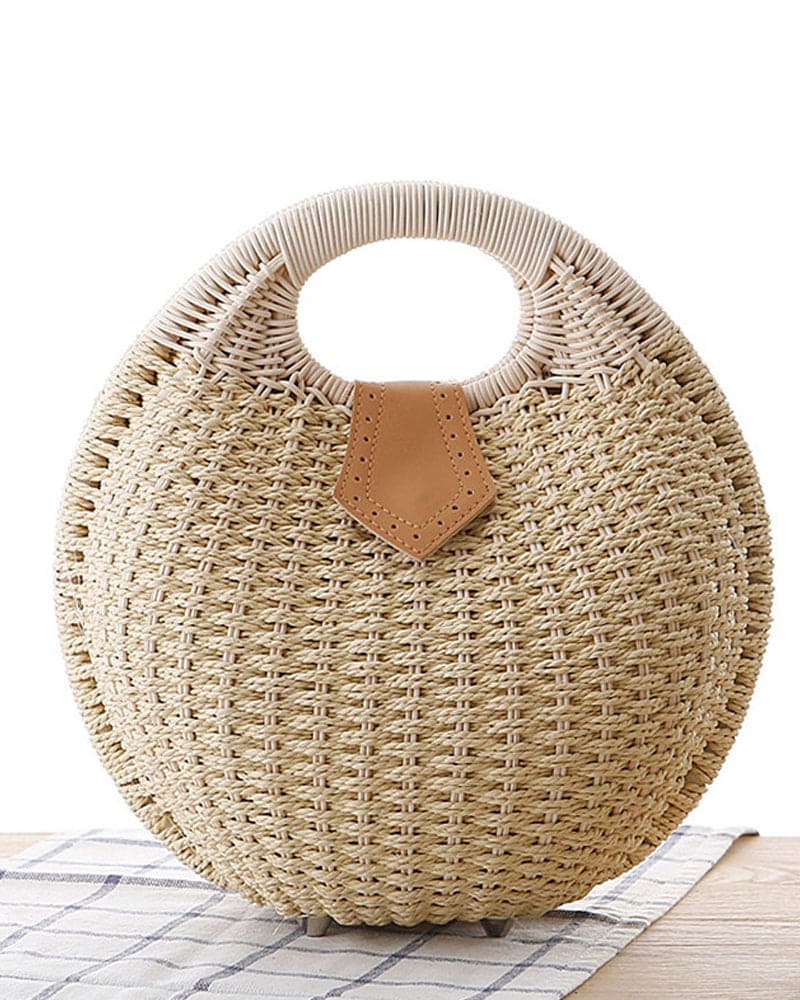 Handgemaakte rotan tas voor dames – Solviana SummerWeave - Glamorix