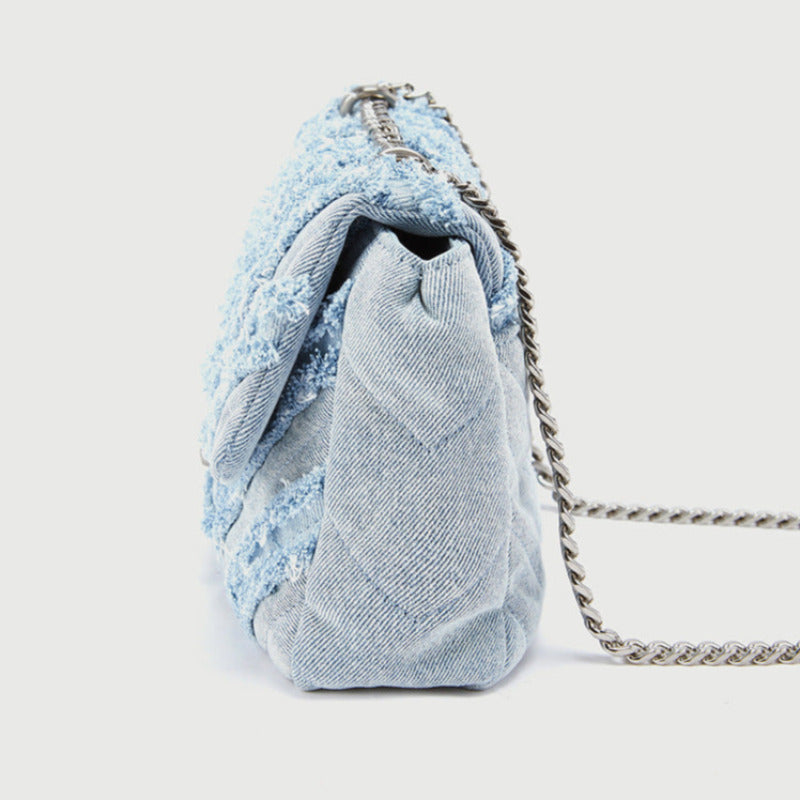 Trendy denim kettingtas voor dames – Celina DenimCharm - Glamorix