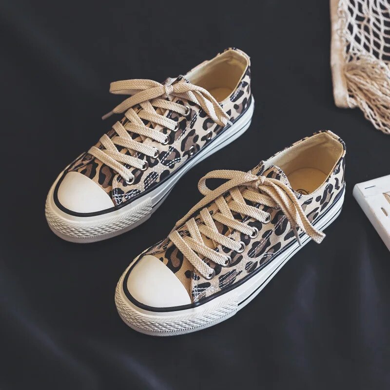 Dames canvas sneakers met plateauzool – ADELLE LIFT - Glamorix