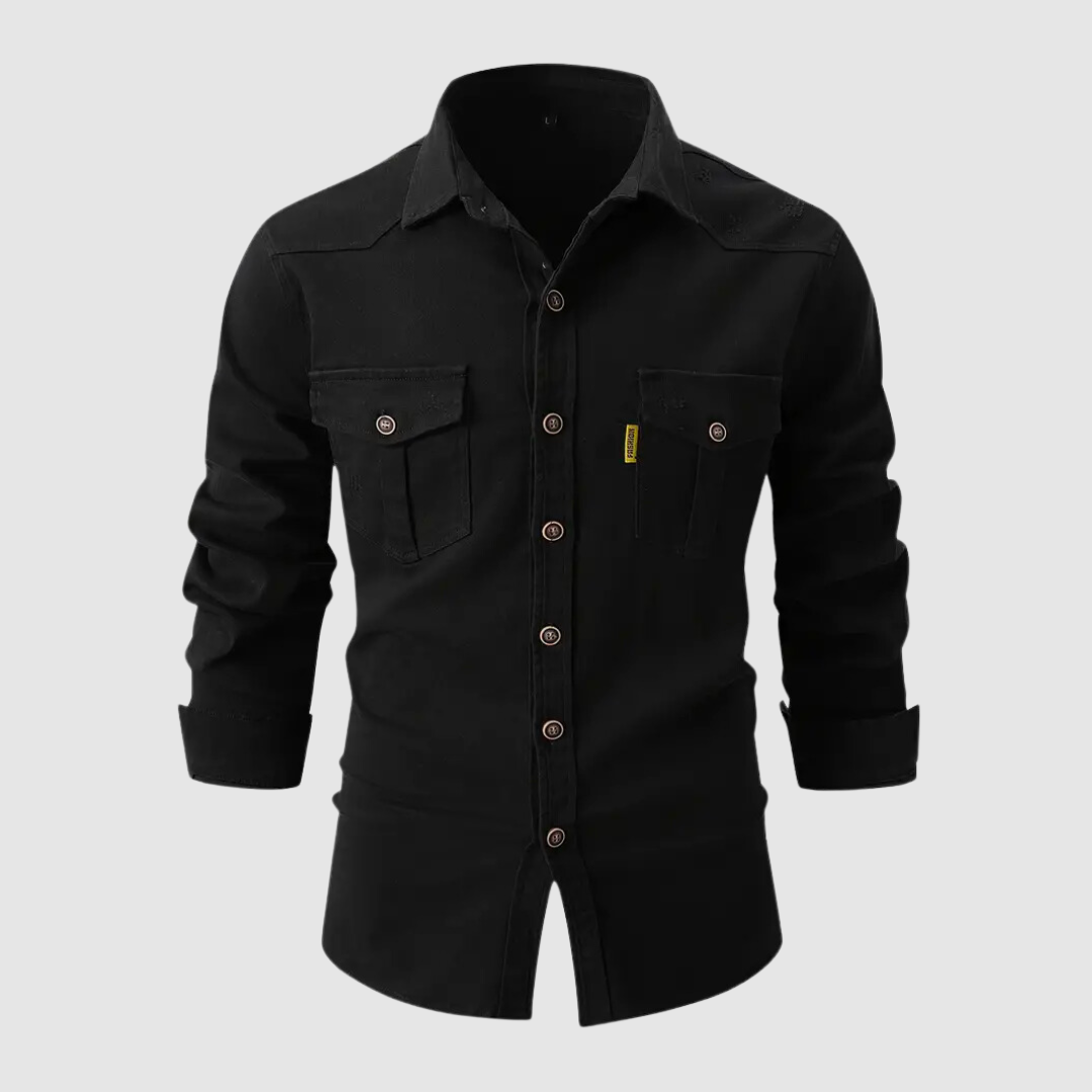 ARLO - Utility shirt met lange mouwen en knoopsluiting voor een stoere look