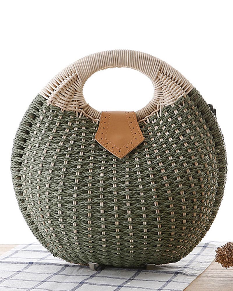 Handgemaakte rotan tas voor dames – Solviana SummerWeave - Glamorix