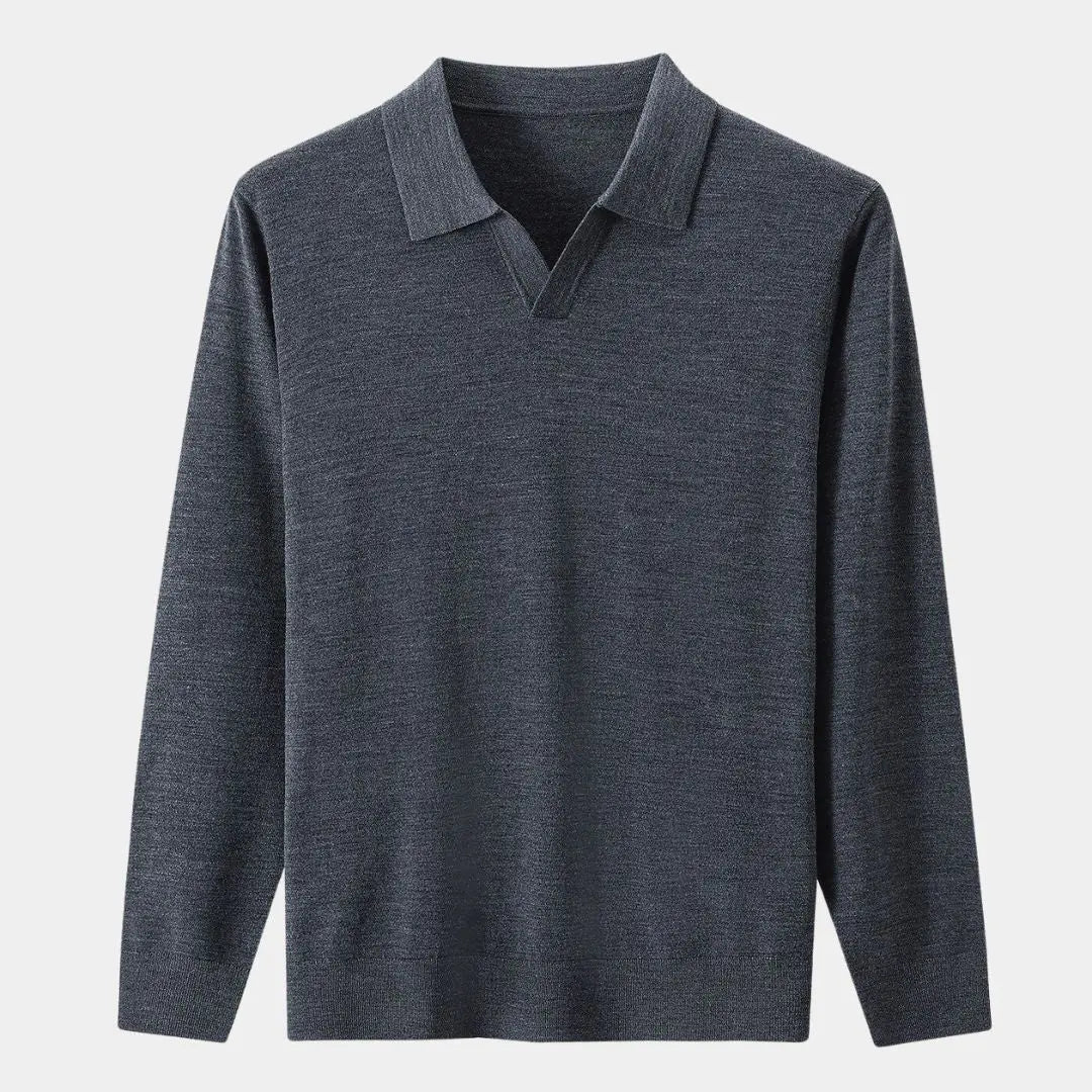 Comfortabele heren V-hals trui met klassieke pasvorm – EDRIAN - Glamorix