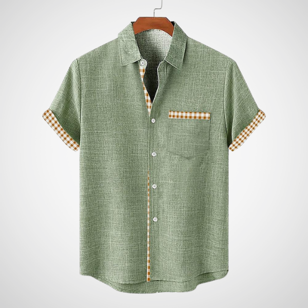 Korte mouwen herenshirt met stijlvolle geruite details – NOAH CHECK - Glamorix