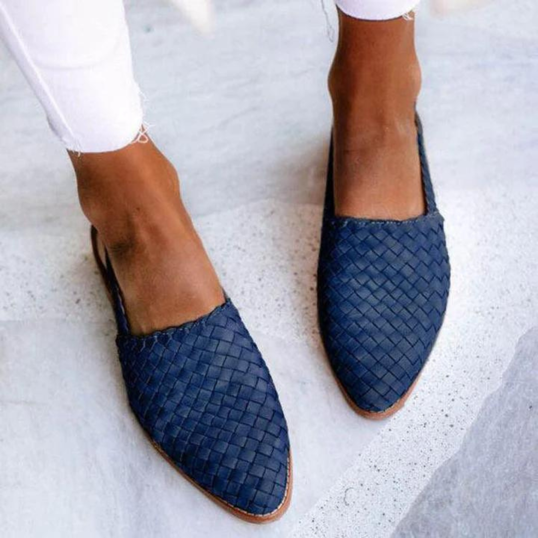 Elegante geweven slingback ballerina's voor dagelijks comfort – BELINDA