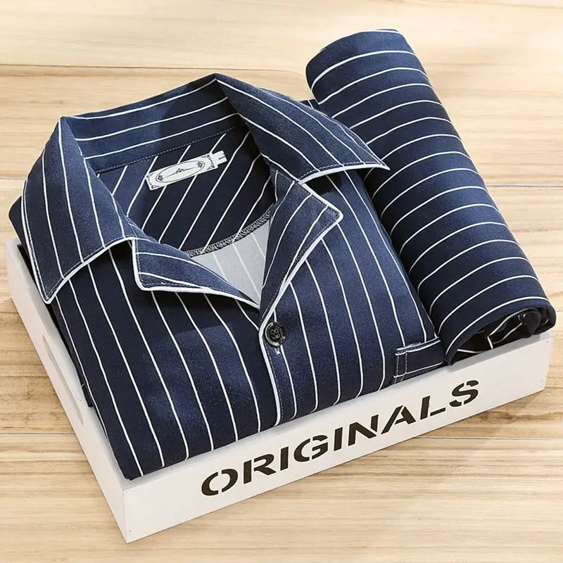 Marcos | Pyjama set met overhemd en knoopsluiting - Glamorix