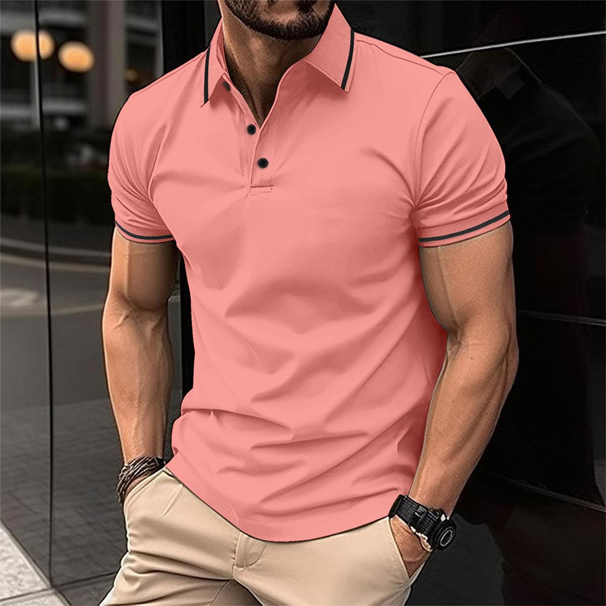 DAMON - Luxe slimfit poloshirt met contrasterende randen voor heren