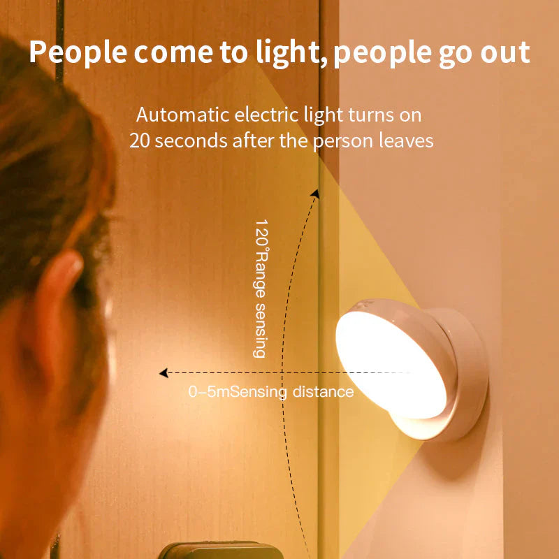 MotionGlow - Draadloze Nachtlamp met Automatische Bewegingssensor