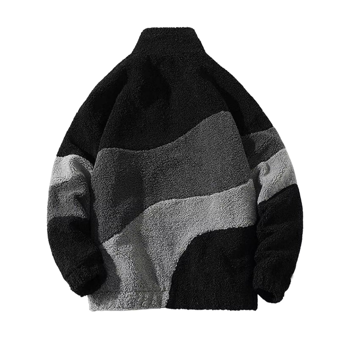 RAFE – Heren fleece jas in vintage stijl met rits - Glamorix