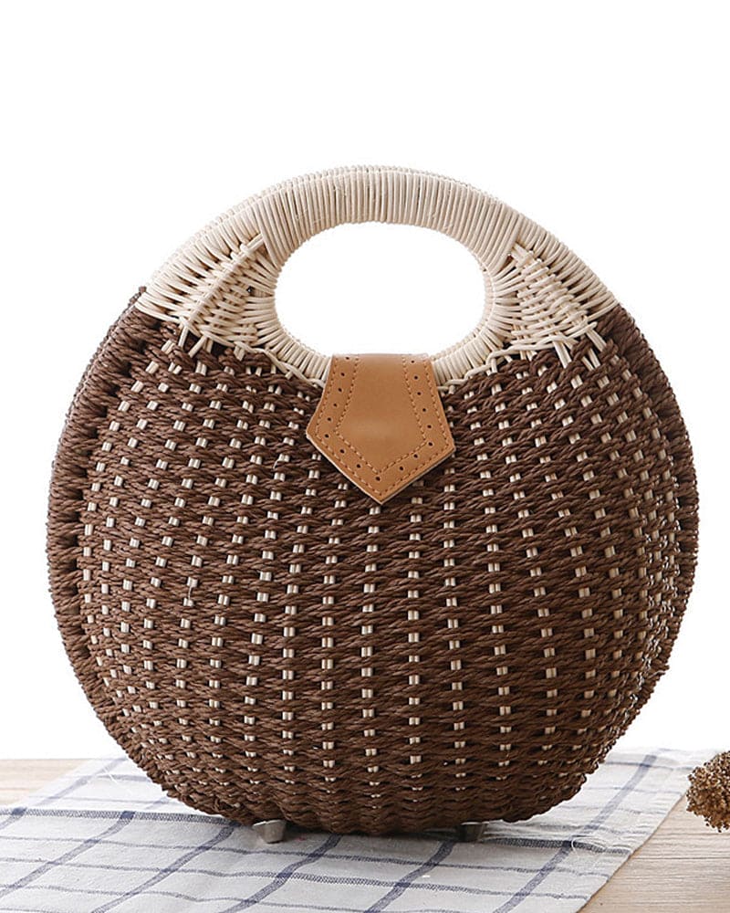 Handgemaakte rotan tas voor dames – Solviana SummerWeave - Glamorix