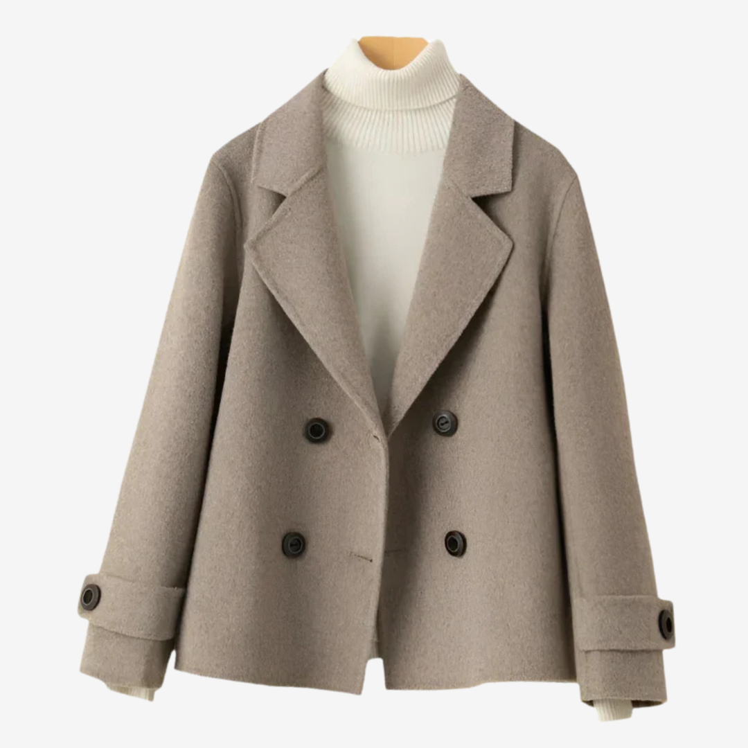 ELARA - Klassieke korte wollen jas voor een elegante look