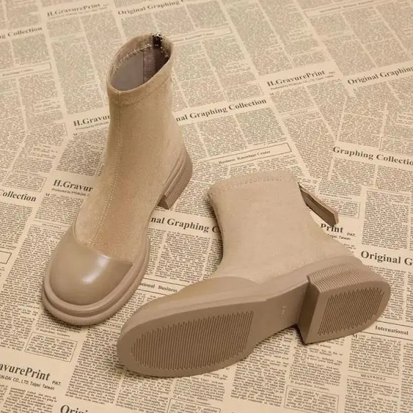 DORETTA - Leren dames Chelsea boots met antislip zool