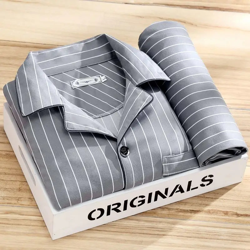 Marcos | Pyjama set met overhemd en knoopsluiting - Glamorix