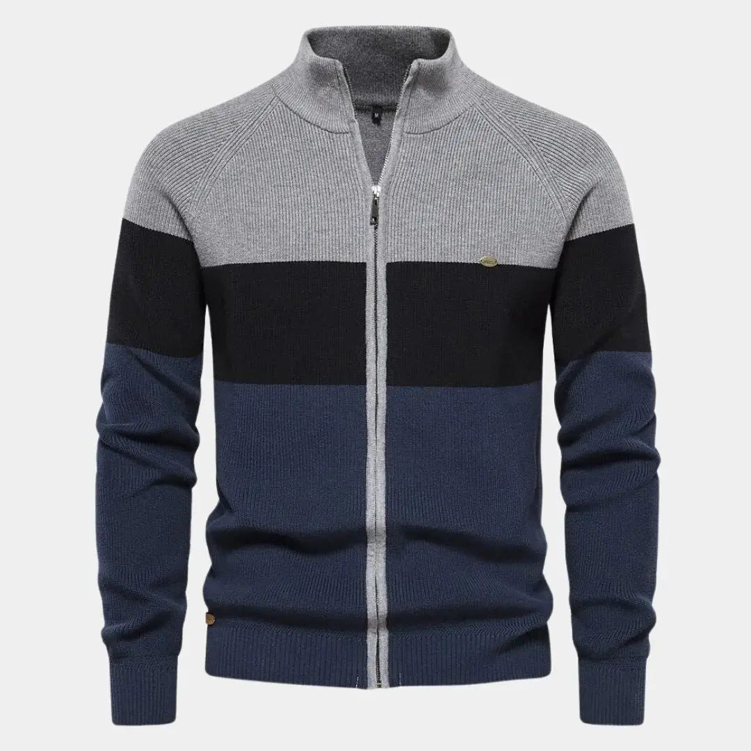 Casual herentrui met halve rits en comfortabele pasvorm – JAREL - Glamorix