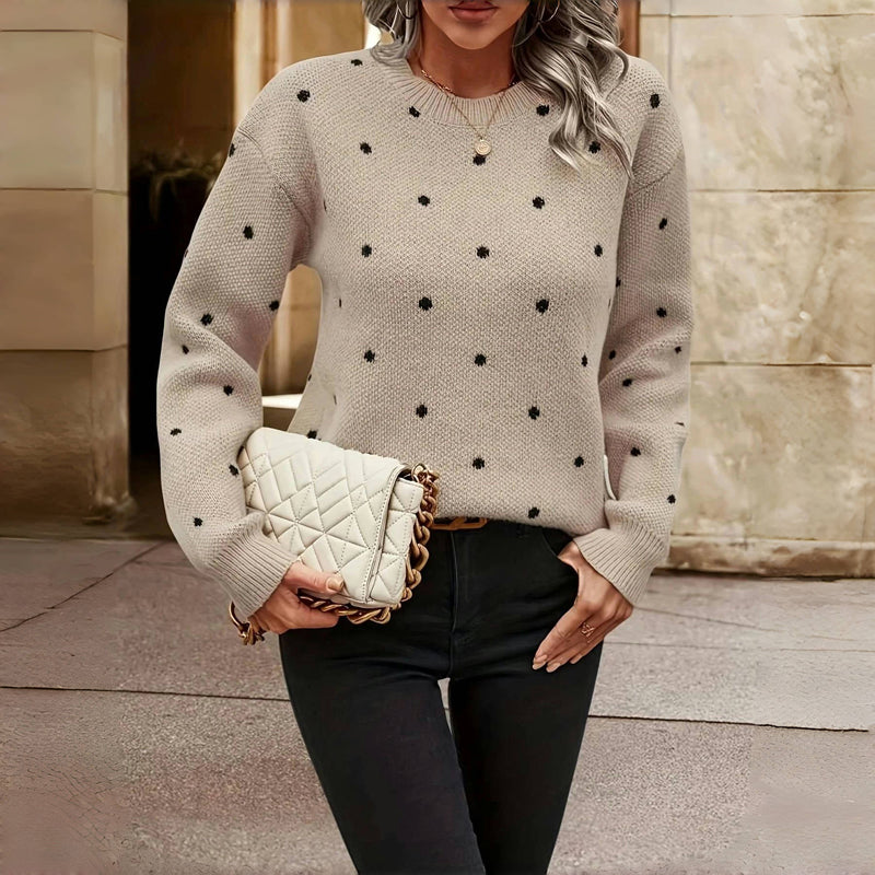 Gebreide damestrui met subtiele structuur en elegante fit – MAELIN DOTS - Glamorix