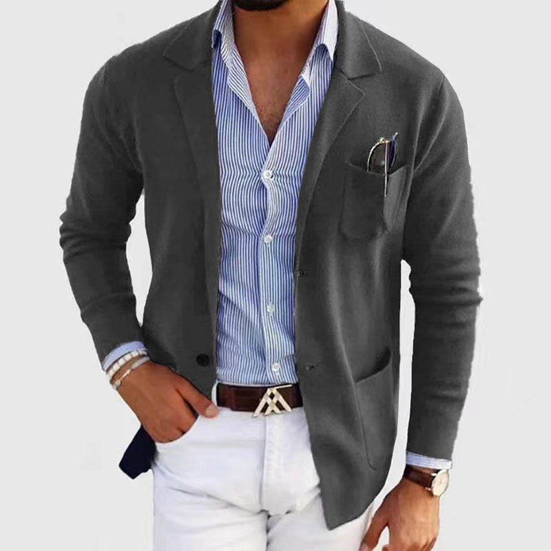 Casual herenblazer van lichtgewicht polyester met moderne pasvorm – VESTARO UrbanFit - Glamorix