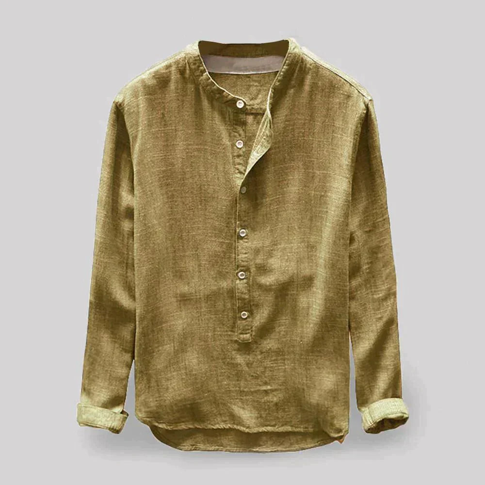 FINN - Casual overhemd met bandkraag voor een moderne look