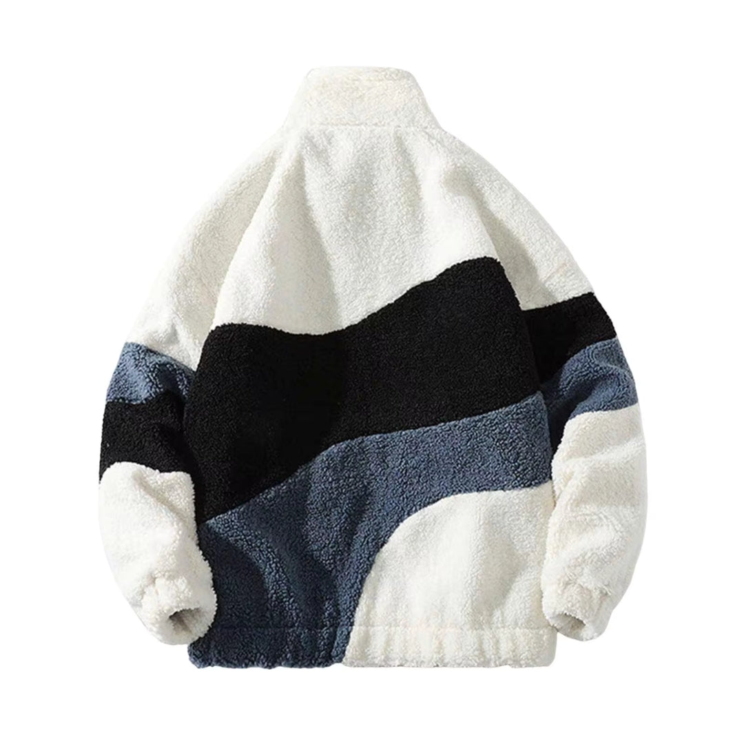 RAFE – Heren fleece jas in vintage stijl met rits - Glamorix