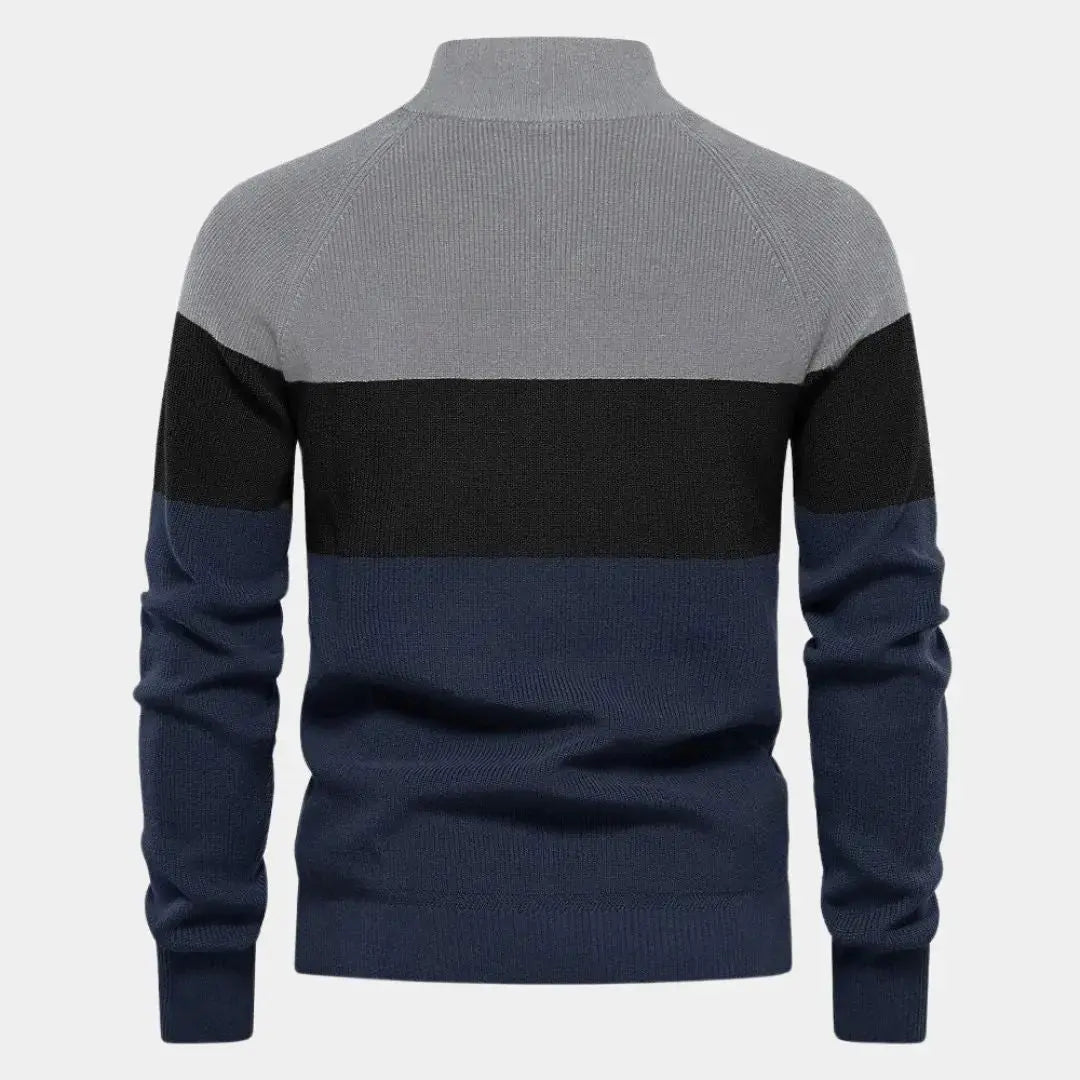 Casual herentrui met halve rits en comfortabele pasvorm – JAREL - Glamorix