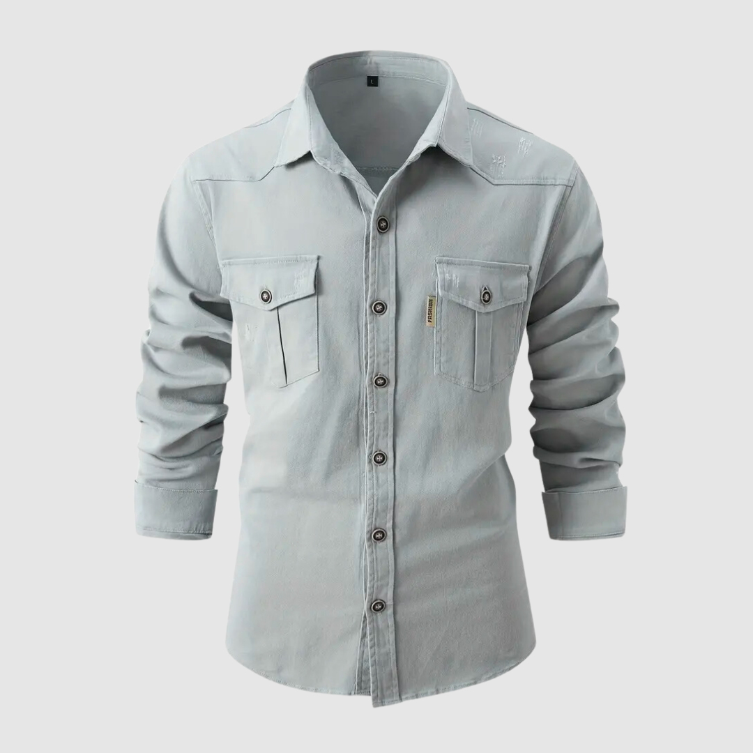 ARLO - Utility shirt met lange mouwen en knoopsluiting voor een stoere look