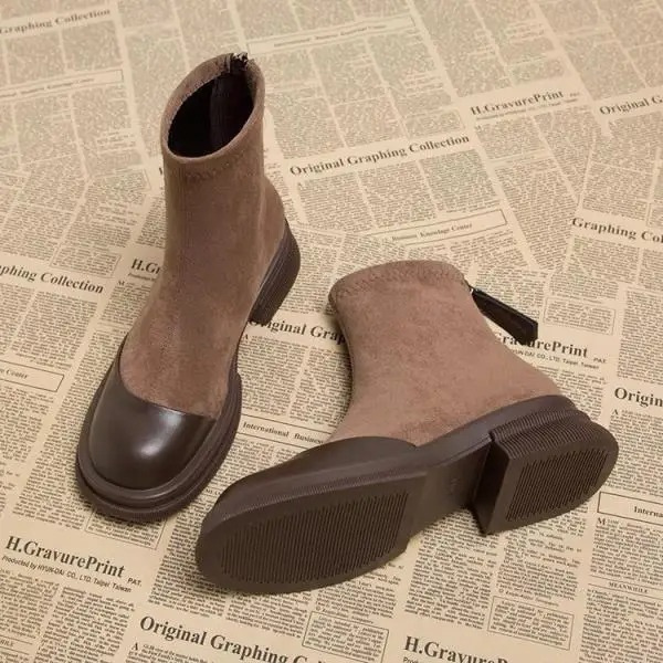 DORETTA - Leren dames Chelsea boots met antislip zool