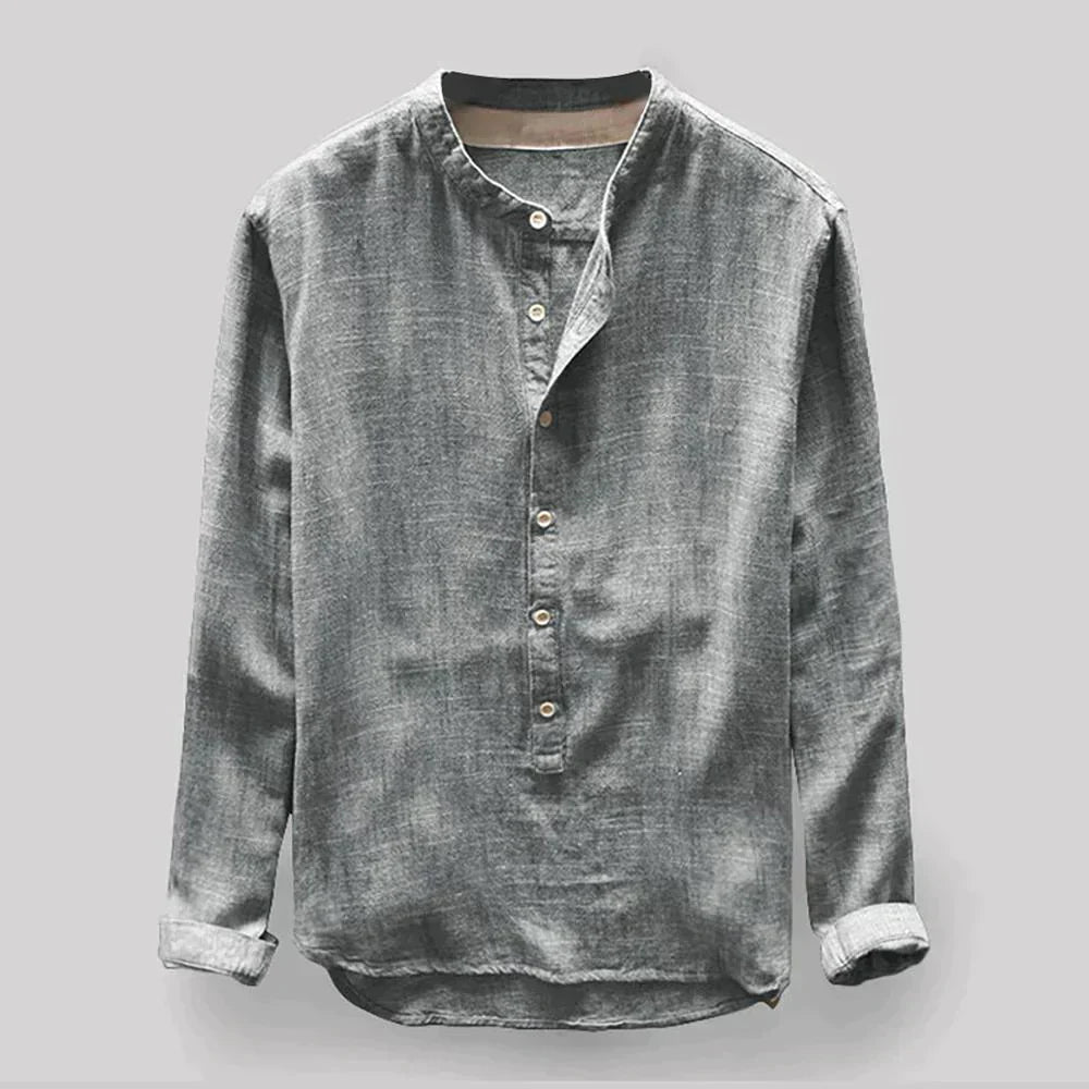 FINN - Casual overhemd met bandkraag voor een moderne look