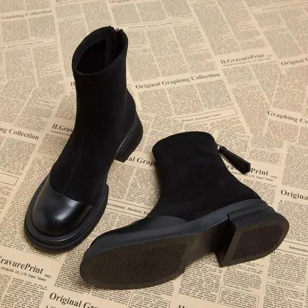 DORETTA - Leren dames Chelsea boots met antislip zool