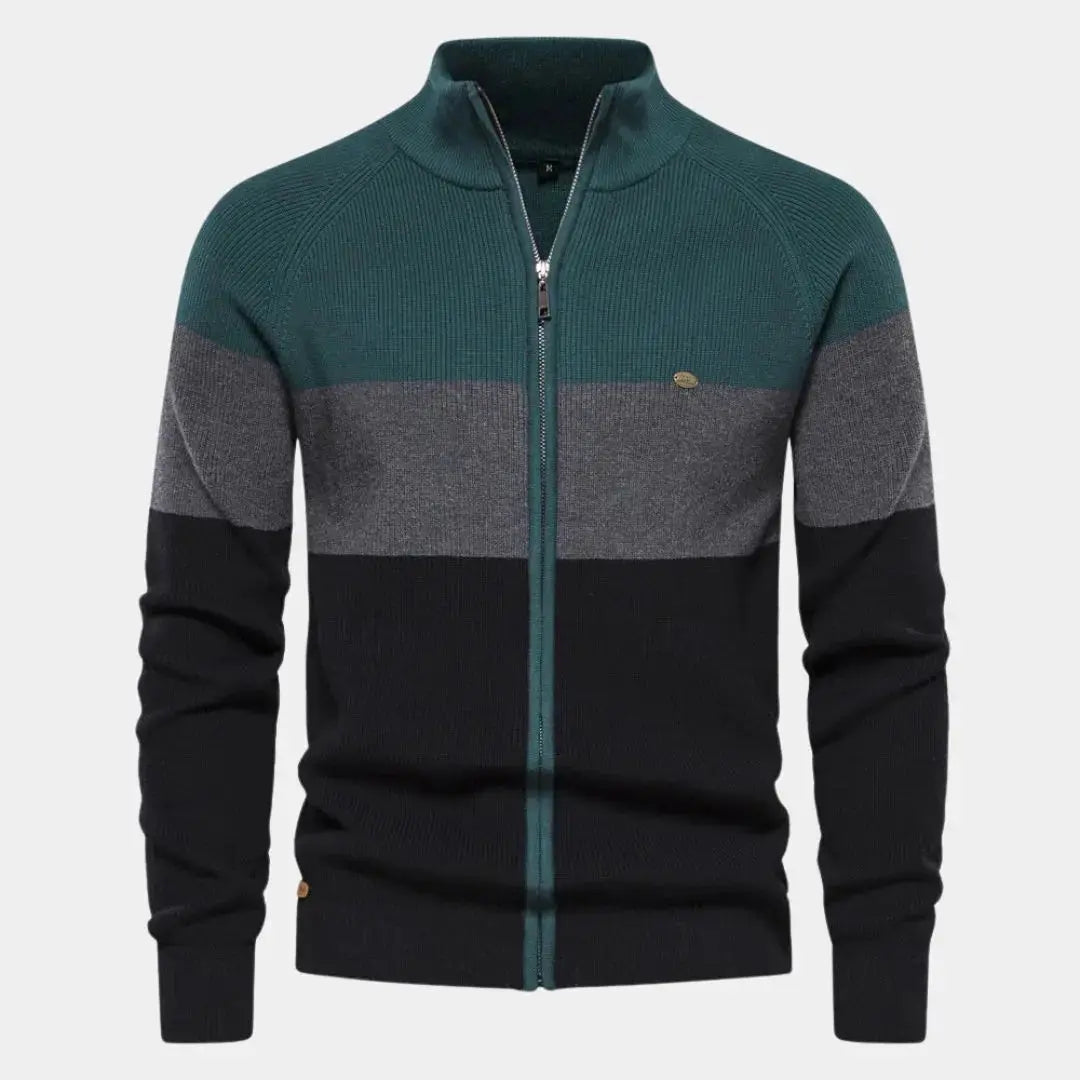 Casual herentrui met halve rits en comfortabele pasvorm – JAREL - Glamorix