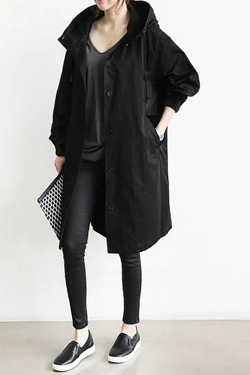 MARIS – Gabardina impermeable oversize de largo medio para mujer - Glamorix
