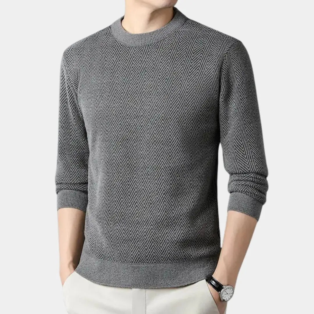 Casual herentrui met getailleerde pasvorm en moderne look – RENZOR - Glamorix