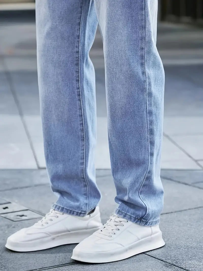JAMES - Casual denim broek met rechte pijpen