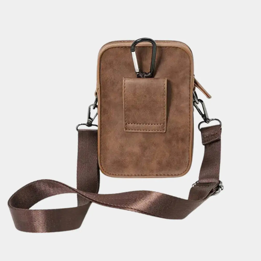 Vintage crossbody schoudertas voor heren met meerdere vakken – MERVYN - Glamorix