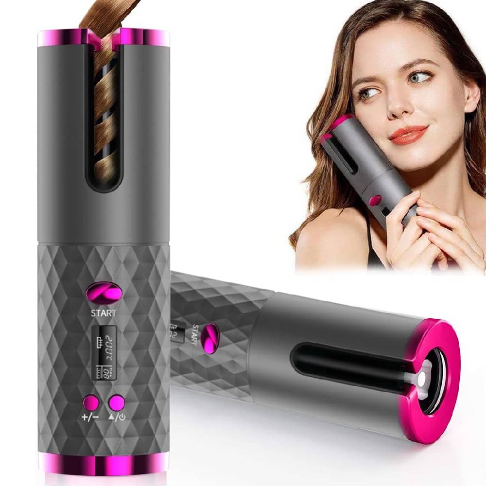 Draadloze automatische krultang met tourmaline keramische barrel – CURLÉA PRO - Glamorix