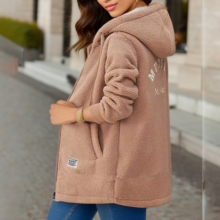 FELICIA - Knus fleece zip-up hoodie jack voor dames